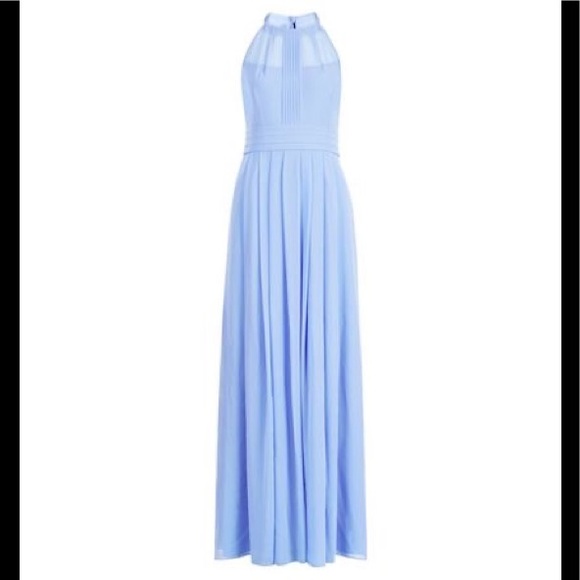 NWT HOBBS of London ALEXIS MAXI $335 DRESS, CORNFLOWER - Picture 3 of 14